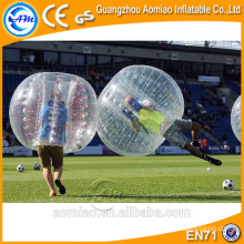 Bola de burbuja inflable loco bola bola de burbuja balón de fútbol en china